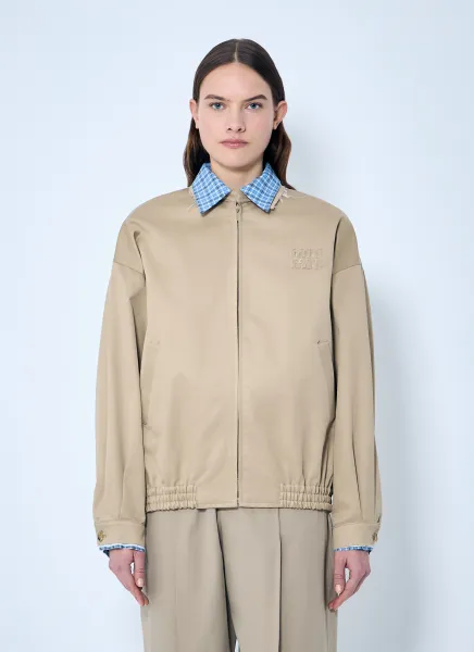 Gabardine Jacket With Contrast trims