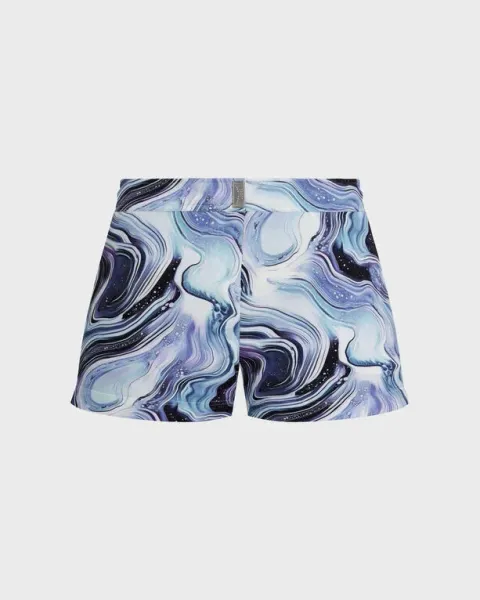 Vilebrequin Women Flat Belt Stretch Swim Shorts Marble