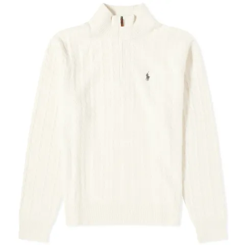 Half Zip Cable Knit Jumper