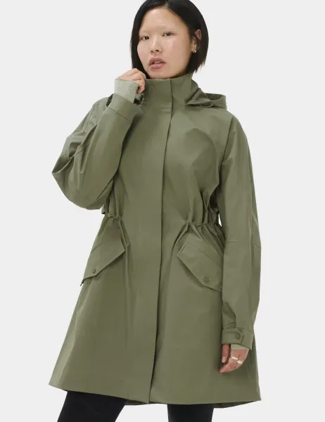 Sweaty Betty Motion Waterproof Mid Parka Dark Khaki