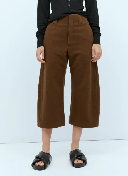 Cropped Curved Pants