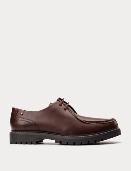 Base London Leather Casual Shoes Brown