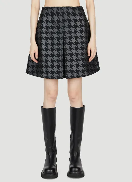 Houndstooth Mini Skirt