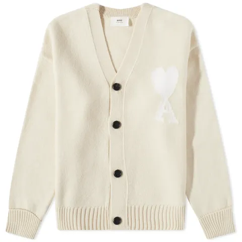 AMI Tonal Large A Heart Cardigan