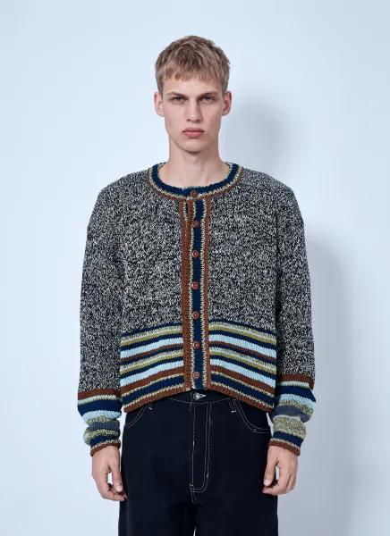 Story mfg. Root Knit Oakmoss Cardigan