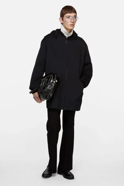 Twill jacket with hood