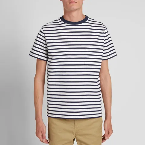 Narrow Stripe Border Tee