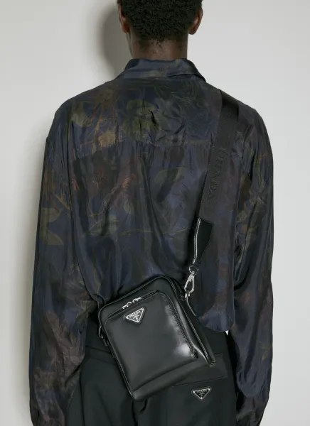 Leather Shoulder Bag With Pouch