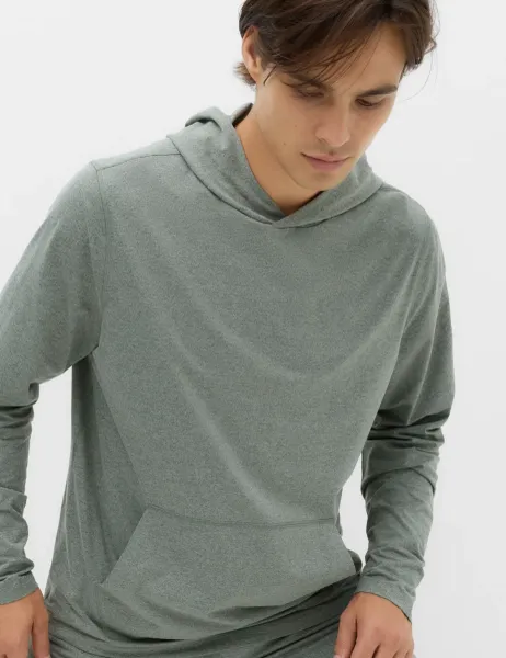 Goodmove Super Soft Athleisure Overhead Hoodie Dark Sage