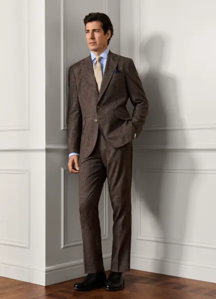Wool-Silk Prince Of Wales Suit - Woven In Italy