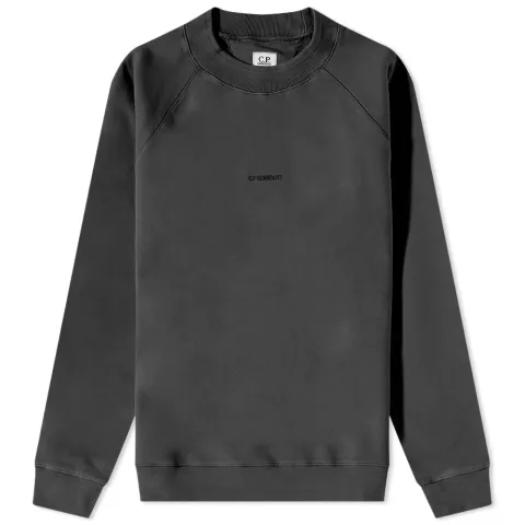 Garment Dyed Centre Logo Crew Sweat