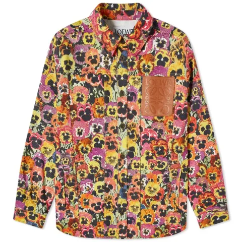 All Over Pansies Print Shirt