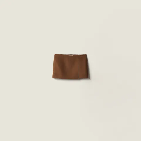 Double cashmere miniskirt