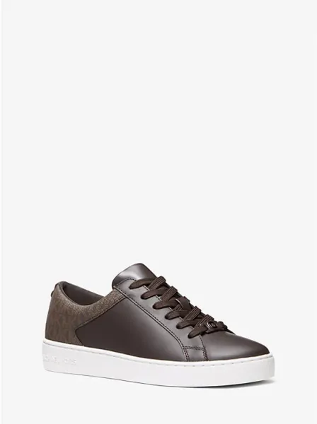 Keaton Leather and Signature Logo Sneaker