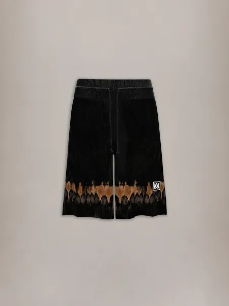 MA PATCH TIE DYE KNIT SHORT - Black