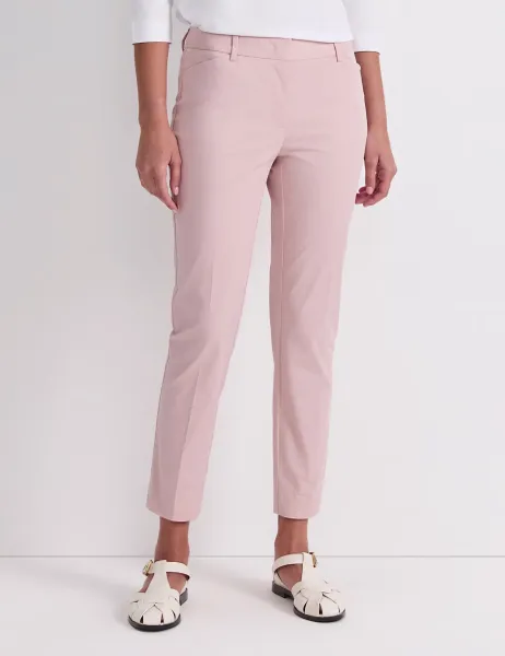 Sportscraft Cotton Rich Slim Fit Cropped Trousers Light Pink