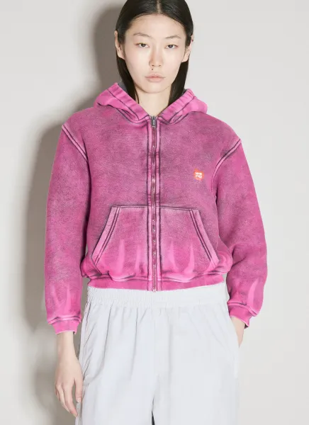 Shrunken Zip-Up Hooded Sweatshirt