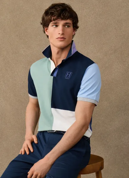 Classic Fit Short Sleeve Branded Multi Polo