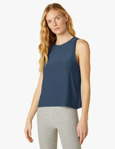 Featherweight Rebalance Crew Neck Vest Top Navy