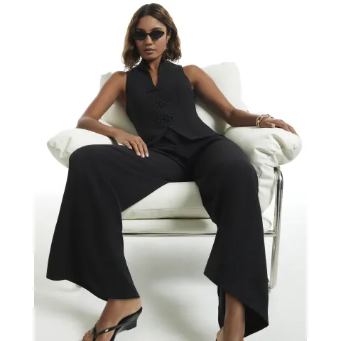 River Island Frogging Waistcoat Jumpsuit