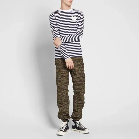 Long Sleeve Damage Stripe Tee