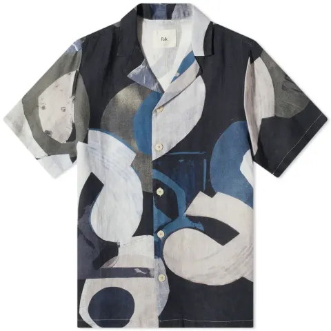 Soft Collar Multi Dot Vacation Shirt