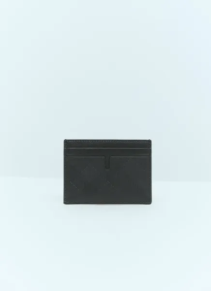 Check Leather Cardholder