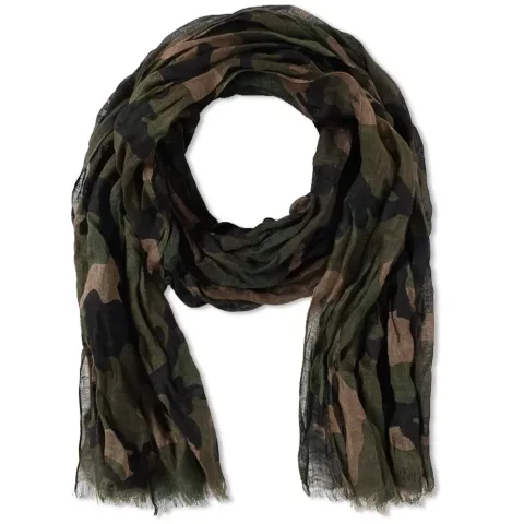 Linen Camo Scarf