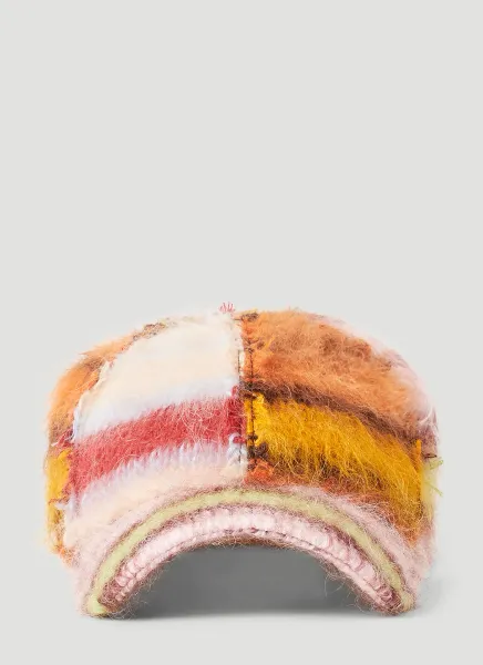 Mohair Panelled Baseball Cap