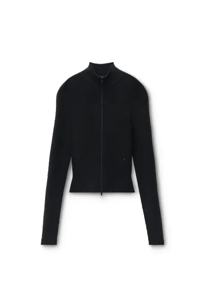 Debossed Logo Fitted Jacket