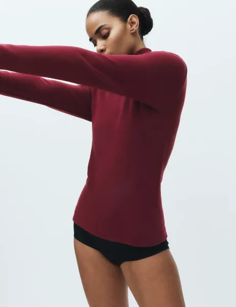 Marks & Spencer Heatgen Maximum Thermal High Neck Top Claret