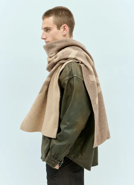 Narrow Logo Jacquard Scarf