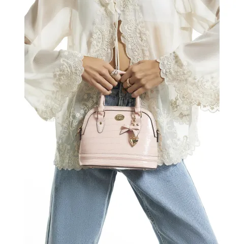 River Island Croc Small Tote Bag