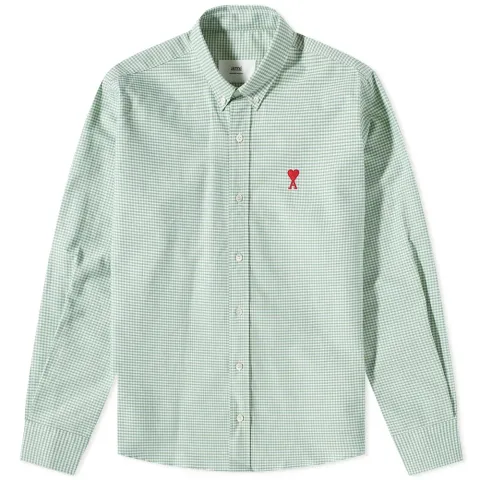 AMI Small A Heart Button Down Shirt