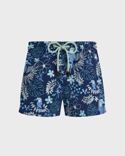 Vilebrequin Women Embroidered Swim Shorts Papel De Embrulho
