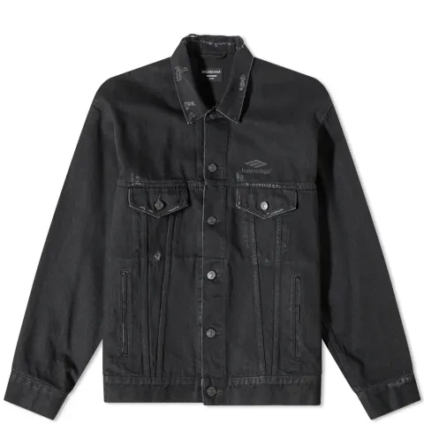 Back Logo Oversized Denim Jacket