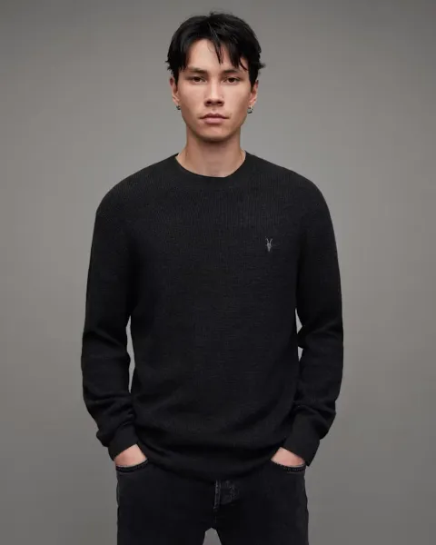 Aspen Waffle Crew Neck Ramskull Jumper