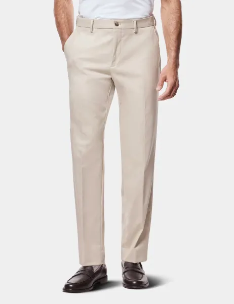 Hawes & Curtis Regular Fit Easy-Iron Brushed Twill Chinos Beige