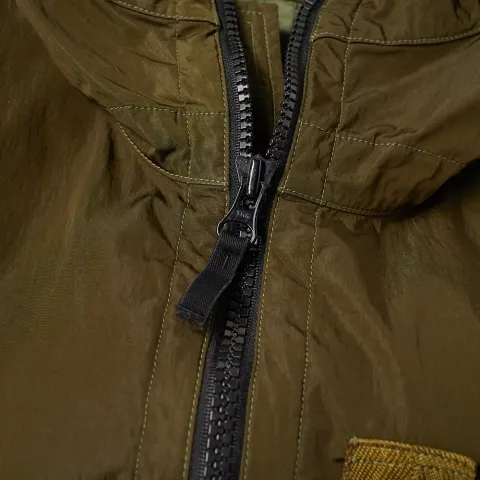 Nylon Metal Flock Hooded Jacket