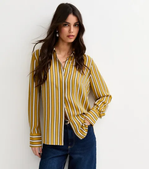 Women's Green Striped Claire Shirt