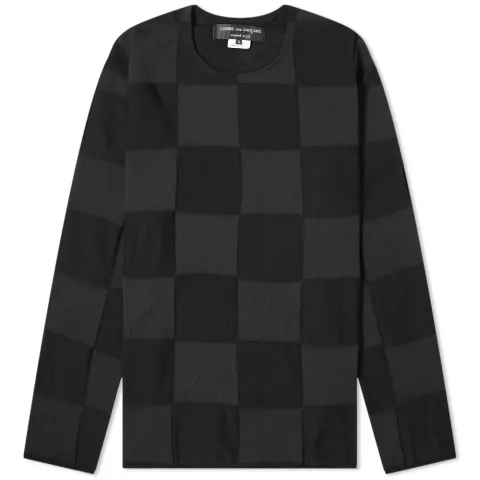 Comme des Garcons Homme Plus Jacquard Check Crew Knit