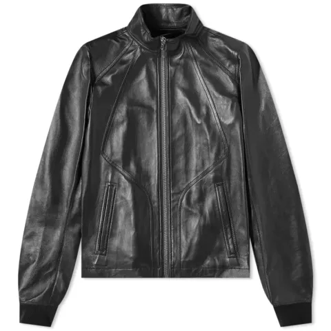 Intarsia Leather Jacket
