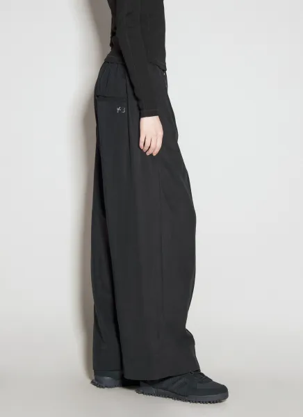 Wide-Leg Drawstring Pants