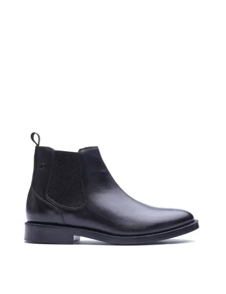 Base London Leather Chelsea Boots Black