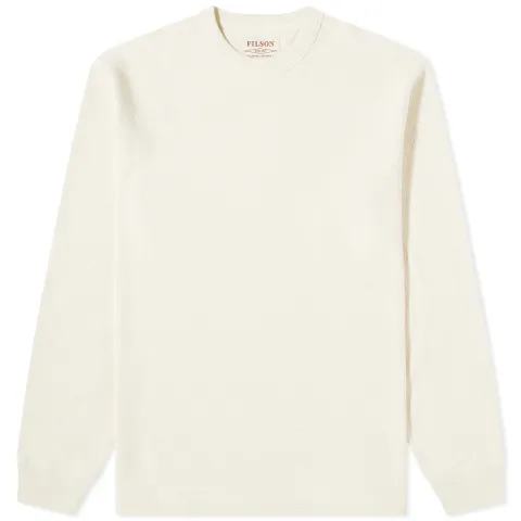 Waffle Knit Thermal Crew Sweater
