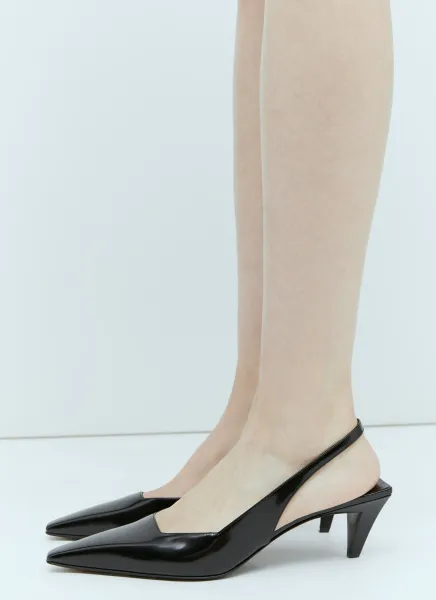 Slingback Leather Pumps