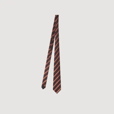 SANDRO Striped silk tie