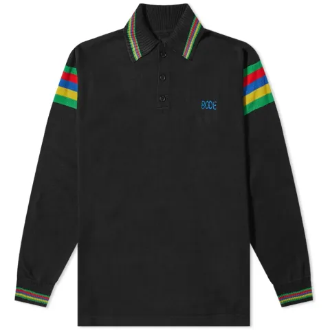 Long Sleeve Logo Knitted Polo