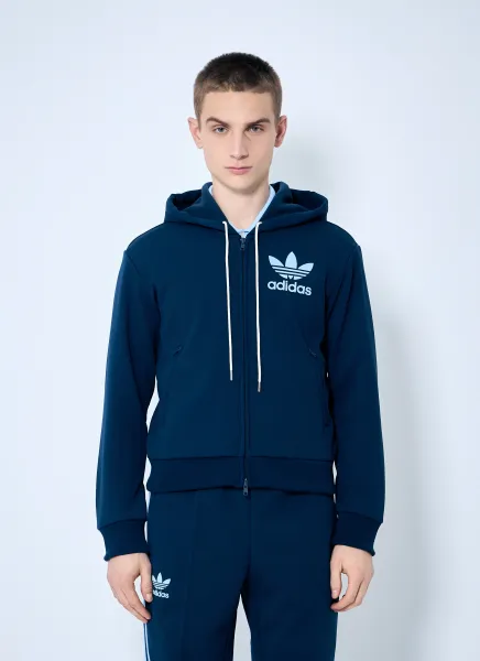 Track Hooded Zip-Up Sweateshirt