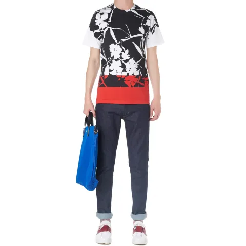 Contrast Panel Flower Tee